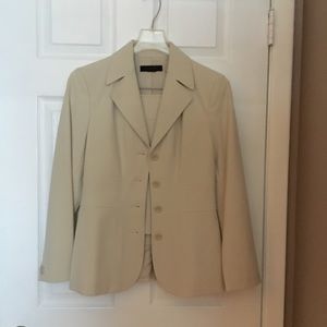 Light Beige-Colored Skirt Suit Set